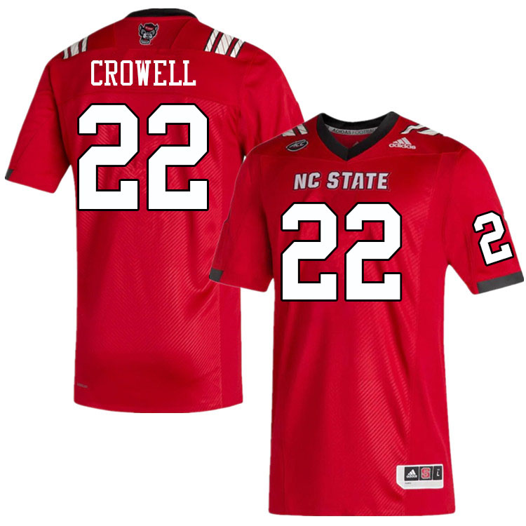 Men #22 Micah Crowell NC State Wolfpack College Football Jerseys Sale-Red - Click Image to Close